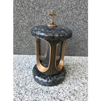 Lantern no PGL06Height: 28 cm.Granite: Labrador Blue